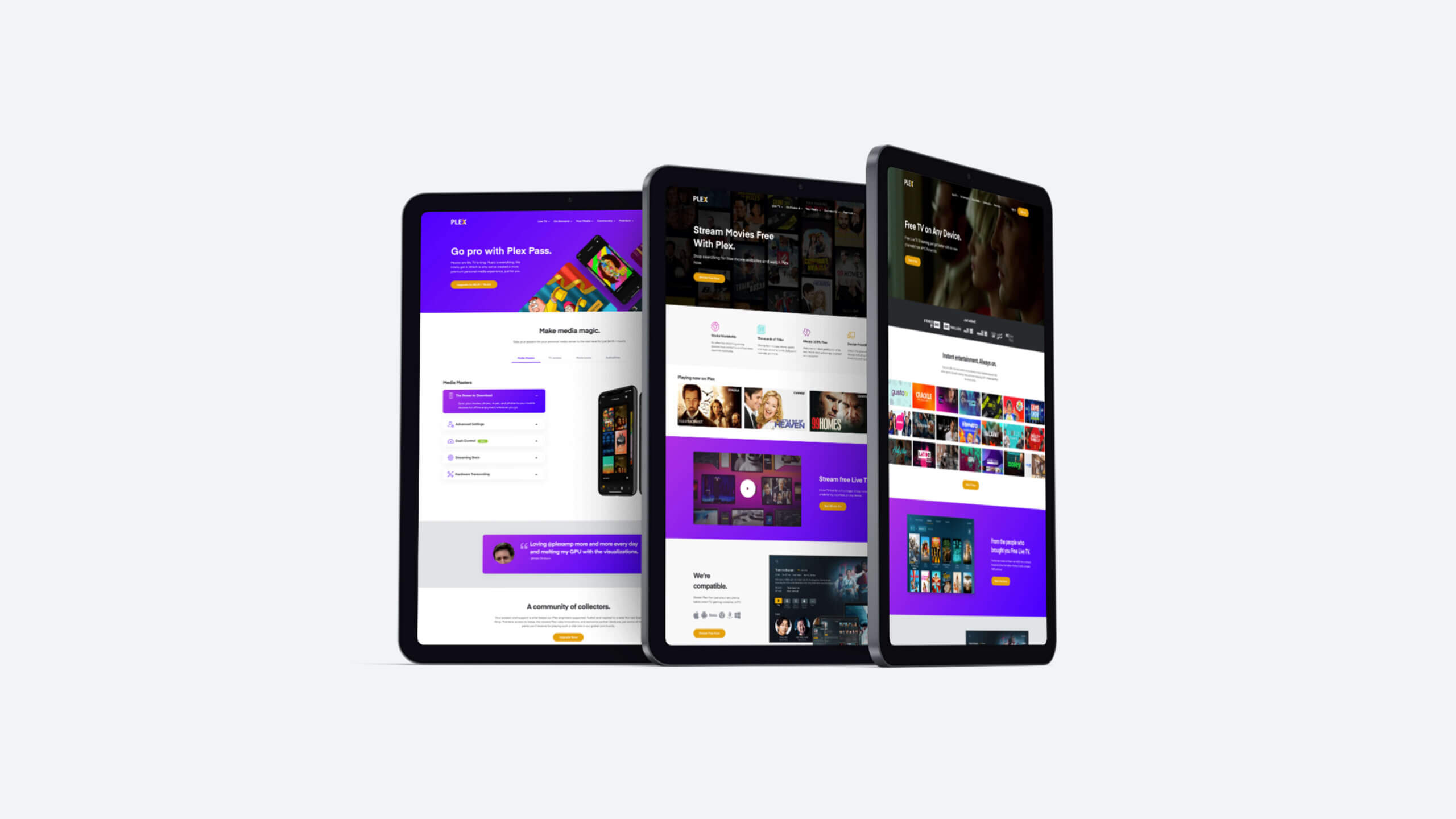 Supporting Pages for the 2021 Update: Go Pro with Plex Pass, Stream Free Movies, Free TV on Any Device